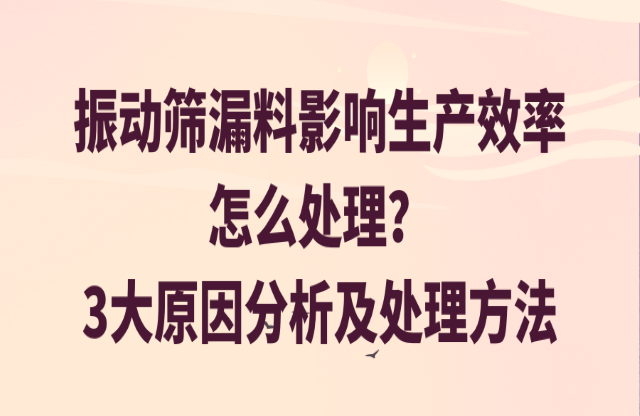 振動篩漏料影響生產(chǎn)效率怎么處理？3大原因分析及處理方法